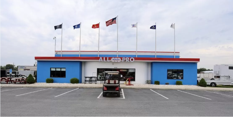 Red, White, and Blue building